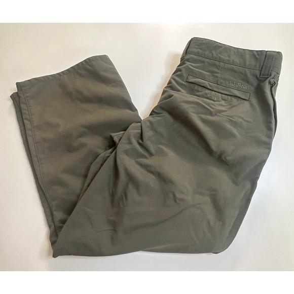 LL Bean Olive Green Nylon Outdoor Utility Pants Size 40x29 - Picture 6 of 12